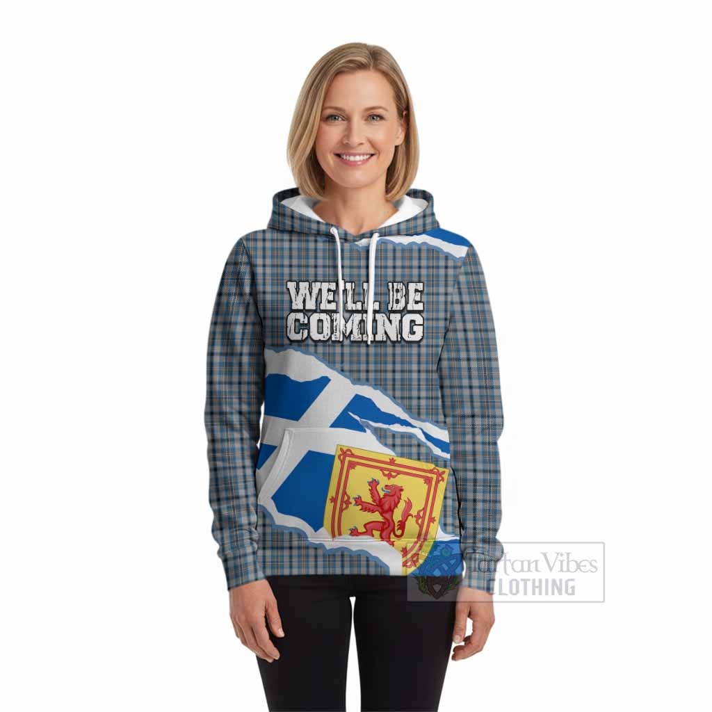 Conquergood Scotland Football Tartan Hoodie We'll Be Coming