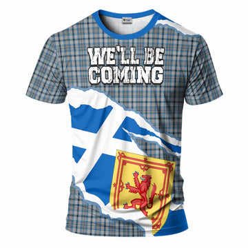 Conquergood Scotland Football Tartan T-Shirt We'll Be Coming