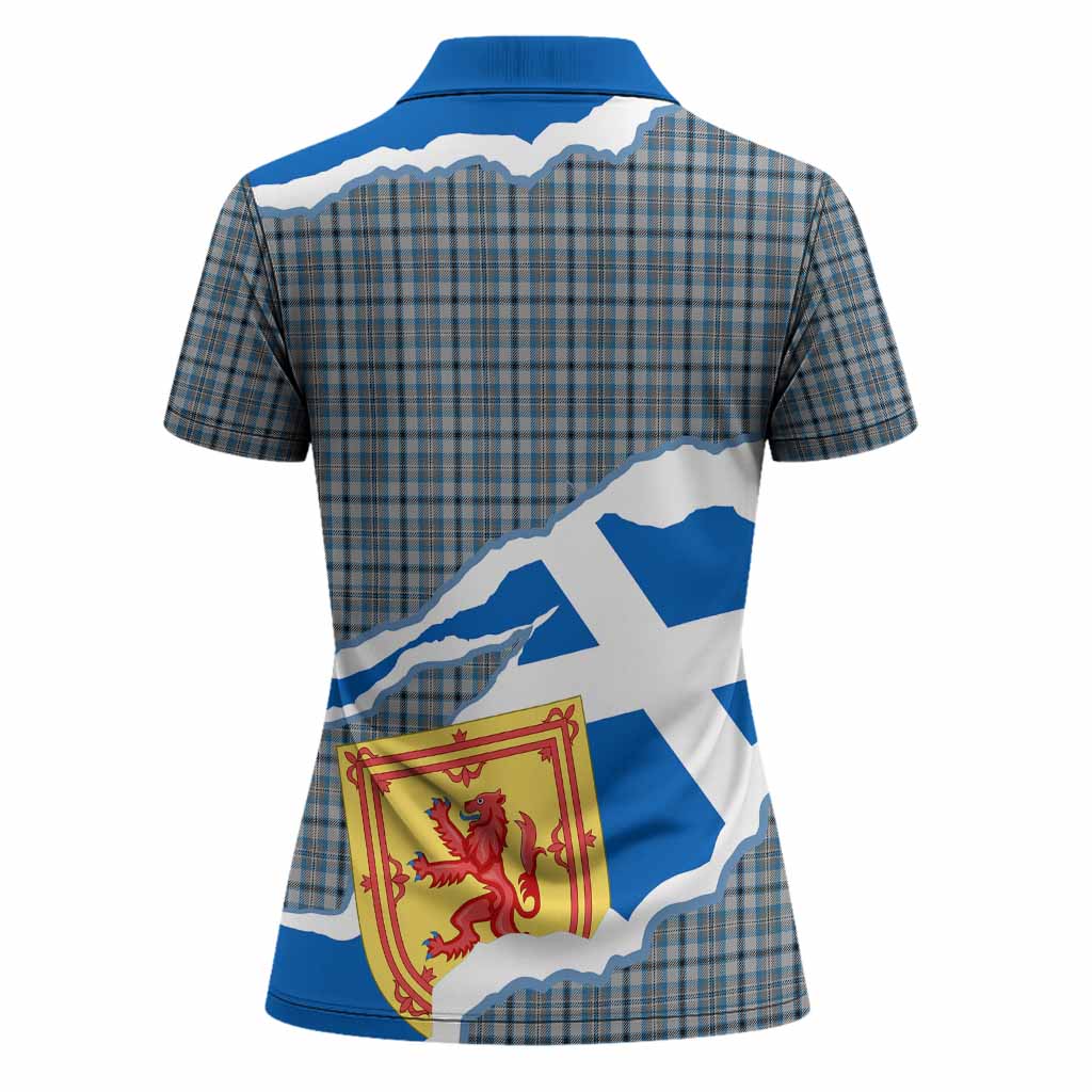 Conquergood Scotland Football Tartan Women Polo Shirt We'll Be Coming