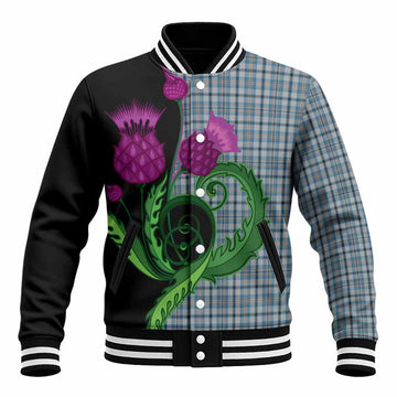 Conquergood Tartan Baseball Jacket Traditional Scottish Thistle