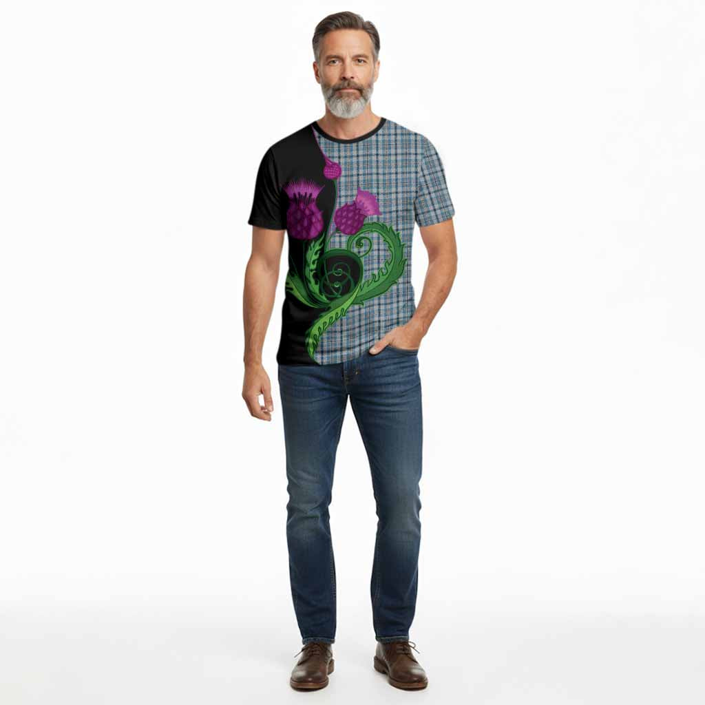 Conquergood Tartan Cotton T-shirt Traditional Scottish Thistle