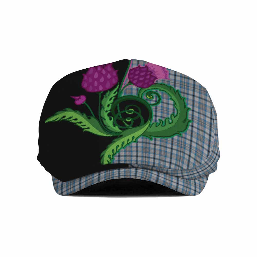 Conquergood Tartan Flat Cap, Jeff Cap Traditional Scottish Thistle