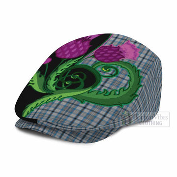 Conquergood Tartan Flat Cap, Jeff Cap Traditional Scottish Thistle