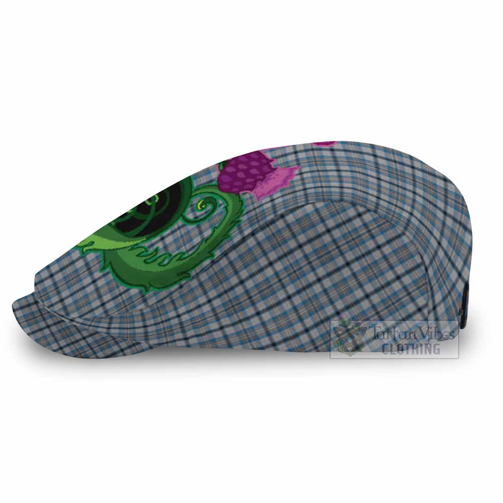 Conquergood Tartan Flat Cap, Jeff Cap Traditional Scottish Thistle