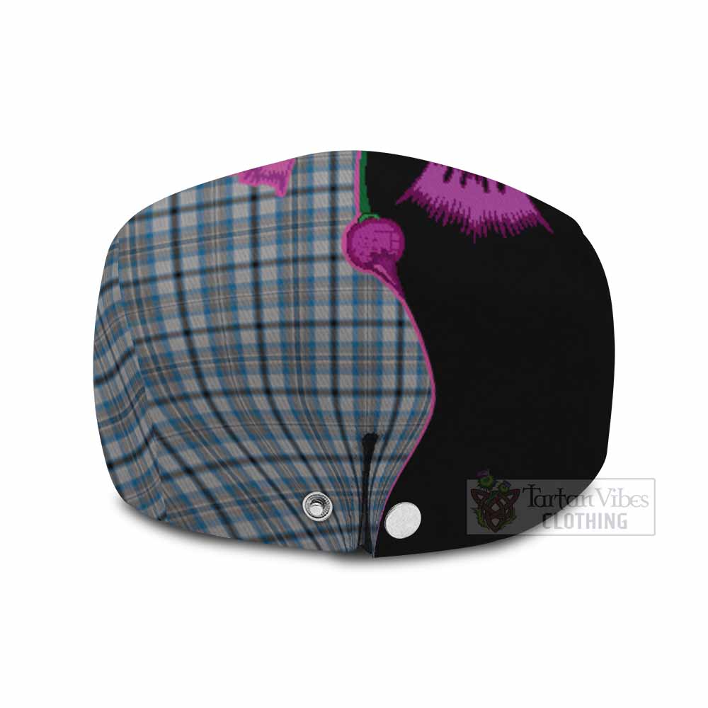 Conquergood Tartan Flat Cap, Jeff Cap Traditional Scottish Thistle