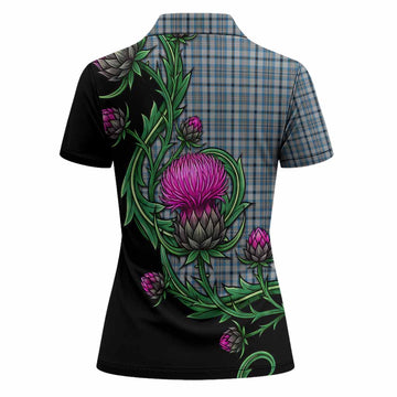 Conquergood Tartan Women Polo Shirt Resilient Scottish Thistle