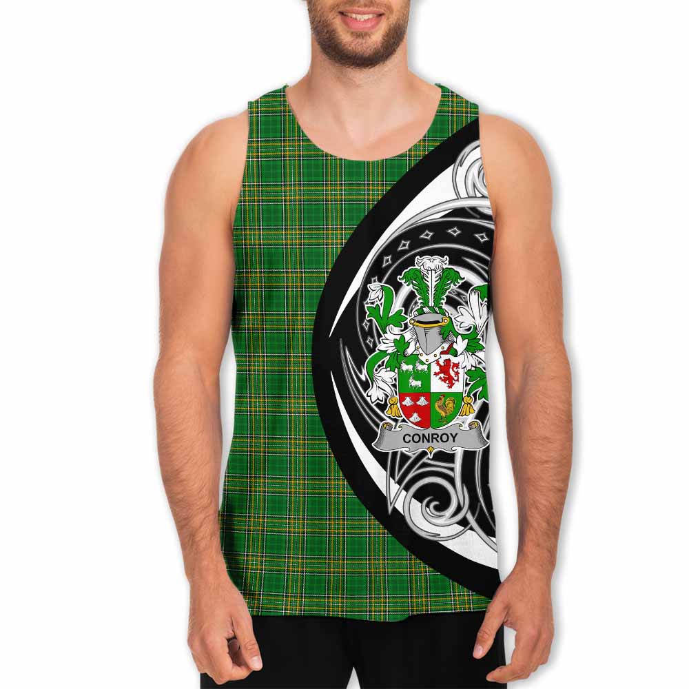 Tartan Vibes Clothing Conroy Green Irish Clan Men's Tank Top Celtic Circle Style