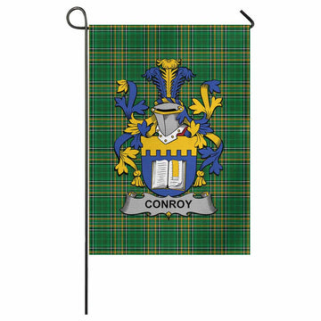 Conroy Irish Clan Tartan Flag with Coat of Arms