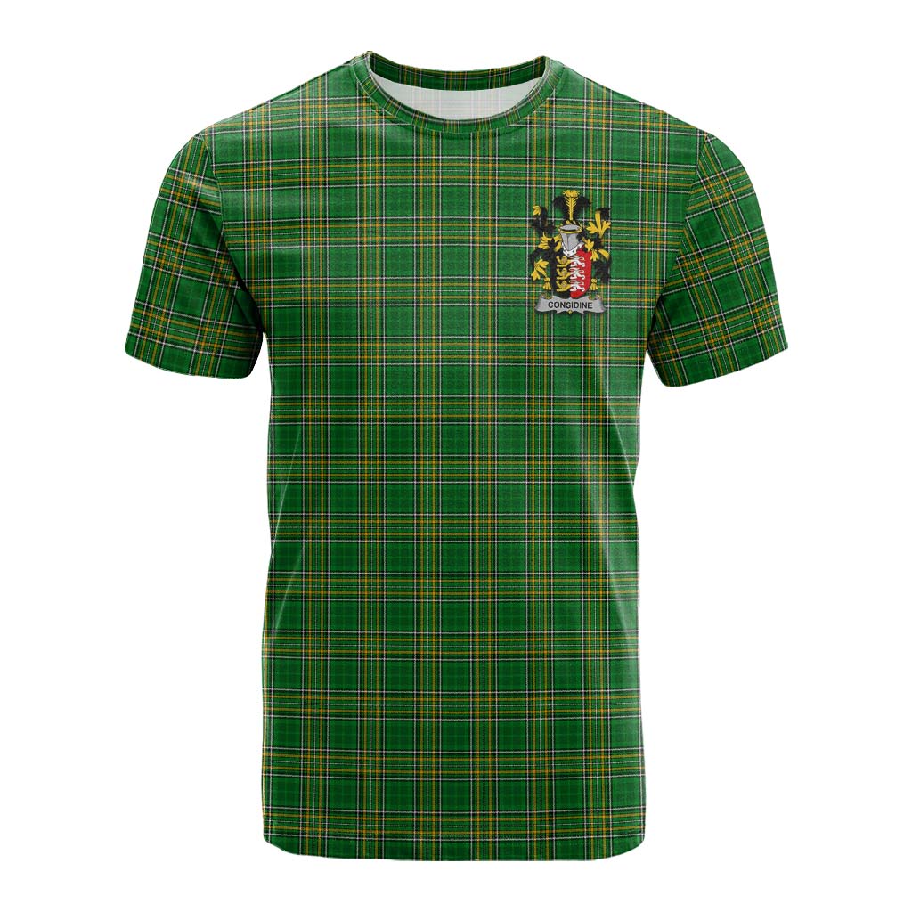 Considine Irish Clan Tartan Cotton T-shirt with Coat of Arms Kid's Shirt - Tartan Vibes Clothing
