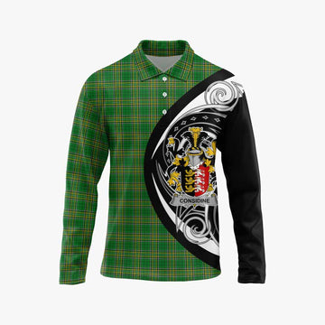 Considine Irish Clan Long Sleeve Polo Shirt Celtic Circle Style Unisex - Tartan Vibes Clothing