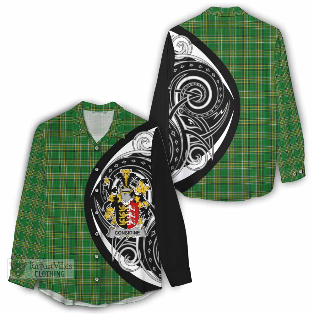 Considine Irish Clan Women's Casual Shirt Celtic Circle Style - Tartan Vibes Clothing