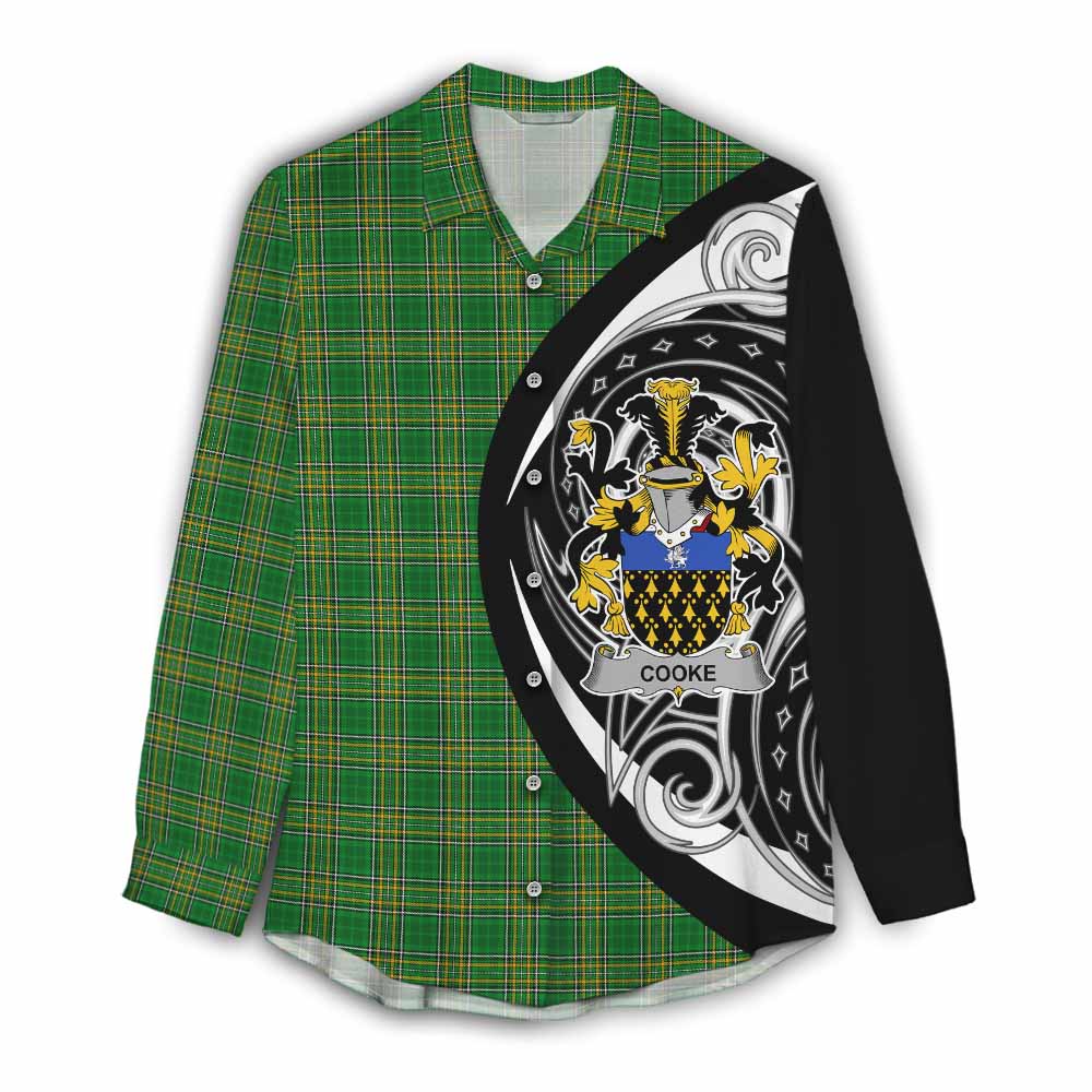 Cooke Irish Clan Women's Casual Shirt Celtic Circle Style Female - Tartan Vibes Clothing