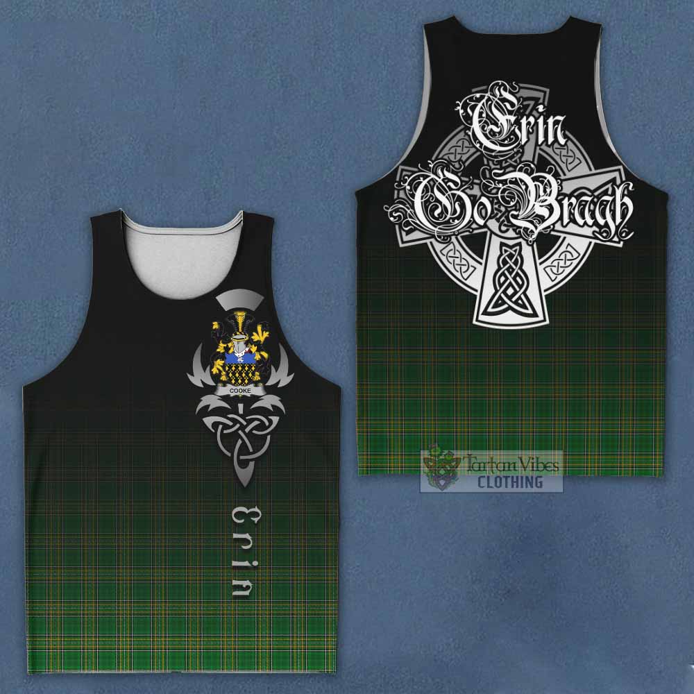 Tartan Vibes Clothing Cooke Irish Clan Men's Tank Top with Coat of Arms Erin Go Bragh Celtic Inspired