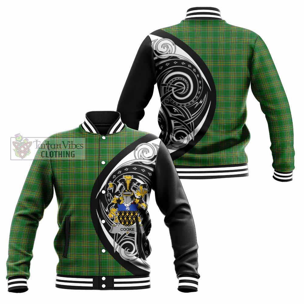 Tartan Vibes Clothing Cooke Irish Clan Baseball Jacket Celtic Circle Style