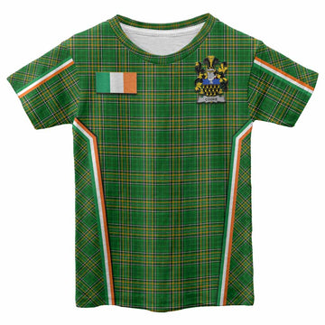 Cooke Irish Clan Coat of Arm Tartan Kid T-shirt Flag Style