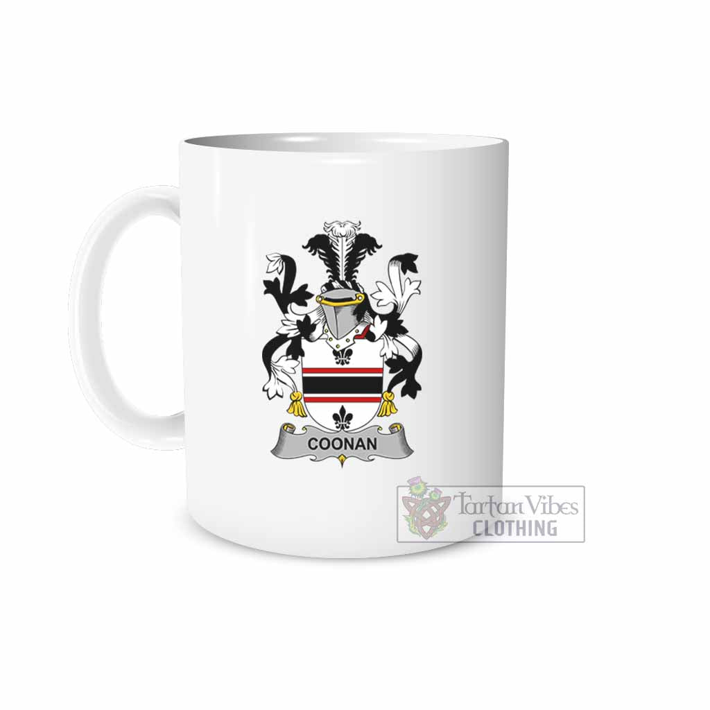 Coonan Irish Clan Coat of Arms Ceramic Mug White - 2D-tartanvibesclothing