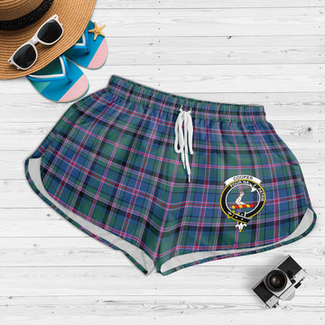 Cooper Tartan Womens Shorts with Family Crest