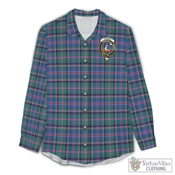 Tartan Vibes Clothing Cooper Tartan Womens Casual Shirt with Family Crest