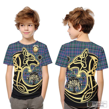 Cooper Tartan Kid T-Shirt with Family Crest Celtic Wolf Style Youth XL Size14 - Tartan Vibes Clothing