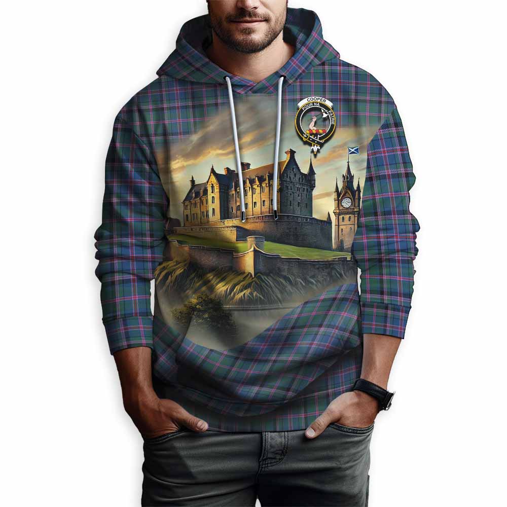 Tartan Vibes Clothing Cooper Tartan Family Crest Hoodie with Scottish Ancient Castle Style