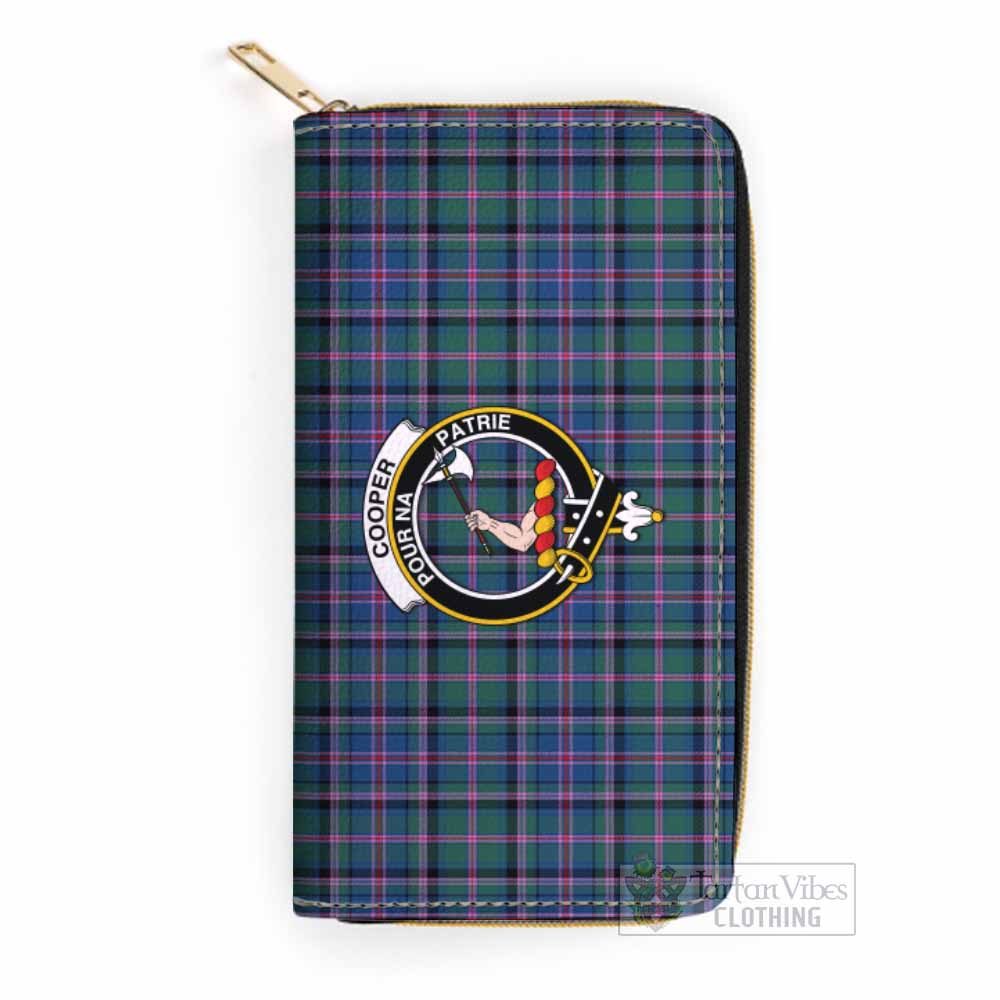 Tartan Vibes Clothing Cooper Tartan Women's Leather Wallet with Family Crest