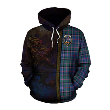 Cooper Tartan Family Crest Cotton Hoodie Alba Gu Brath Be Brave Lion Ancient Style