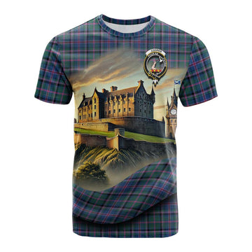 Tartan Vibes Clothing Cooper Tartan Family Crest Cotton T-shirt with Scottish Ancient Castle Style