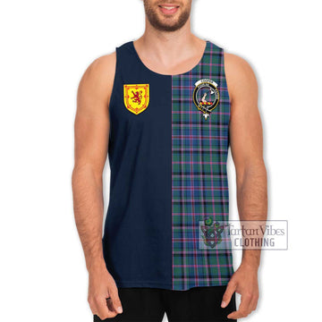 Tartan Vibes Clothing Cooper Tartan Men's Tank Top with Scottish Lion Royal Arm Half Style