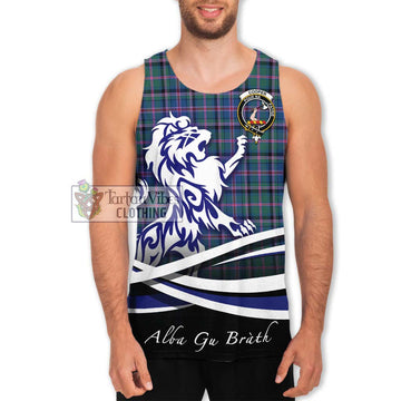 Cooper Tartan Men's Tank Top with Alba Gu Brath Regal Lion Emblem Men - Tartanvibesclothing Shop