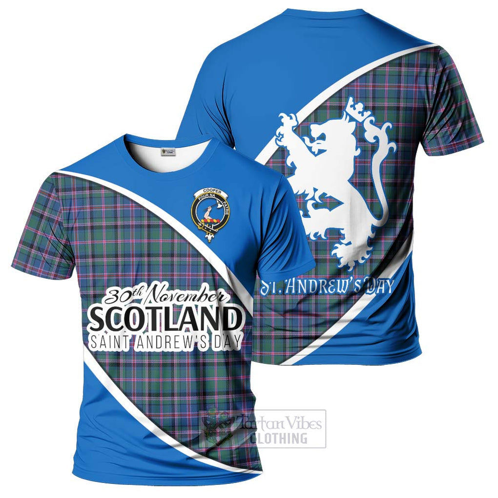 Tartan Vibes Clothing Cooper Family Crest Tartan T-Shirt Celebrate Saint Andrew's Day in Style