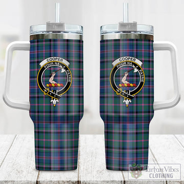 Cooper Tartan and Family Crest Tumbler with Handle