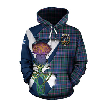 Cooper Tartan Family Crest Cotton Hoodie Scottish Thistle Celtic Inspired