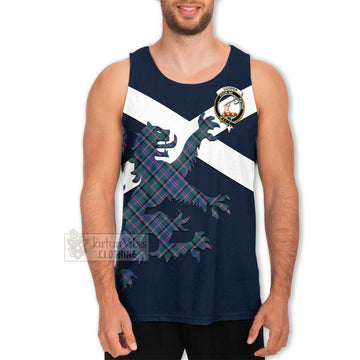 Tartan Vibes Clothing Cooper Tartan Lion Rampant Men's Tank Top – Proudly Display Your Heritage with Alba Gu Brath and Clan Name