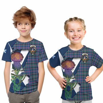 Cooper Tartan Family Crest Kid T-Shirt Scottish Thistle Celtic Inspired