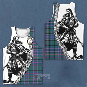 Tartan Vibes Clothing Cooper Tartan Clan Crest Men's Tank Top with Highlander Warrior Celtic Style
