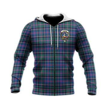 Cooper Tartan Knitted Hoodie with Family Crest