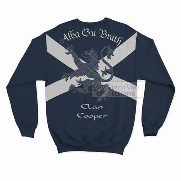 Cooper Tartan Lion Rampant Sweatshirt Proudly Display Your Heritage with Alba Gu Brath and Clan Name