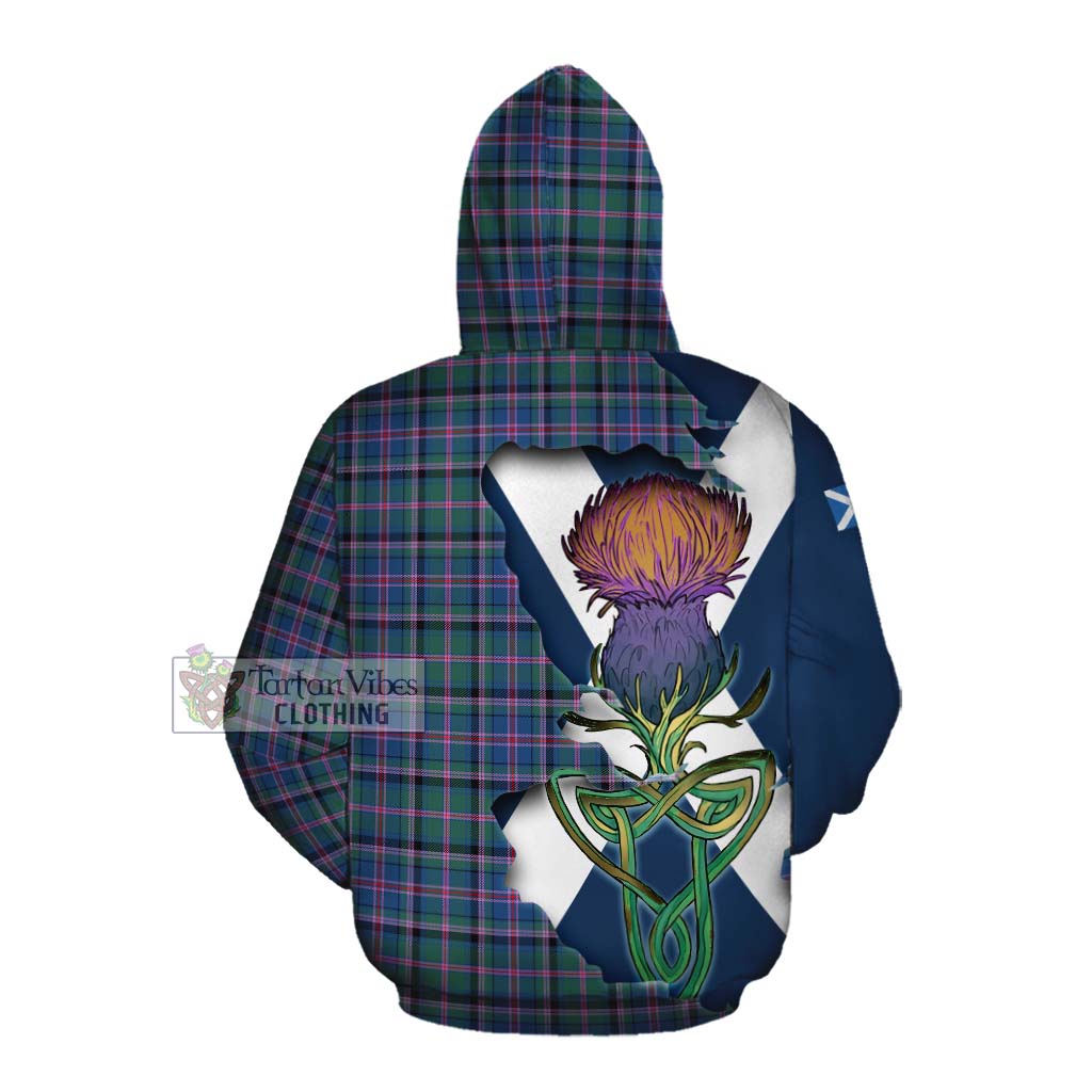 Tartan Vibes Clothing Cooper Tartan Family Crest Cotton Hoodie Scottish Thistle Celtic Inspired