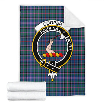 Cooper Tartan Blanket with Family Crest