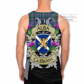 Tartan Vibes Clothing Cooper Tartan Family Crest Men's Tank Top Lion Rampant Royal Thistle Shield Celtic Inspired