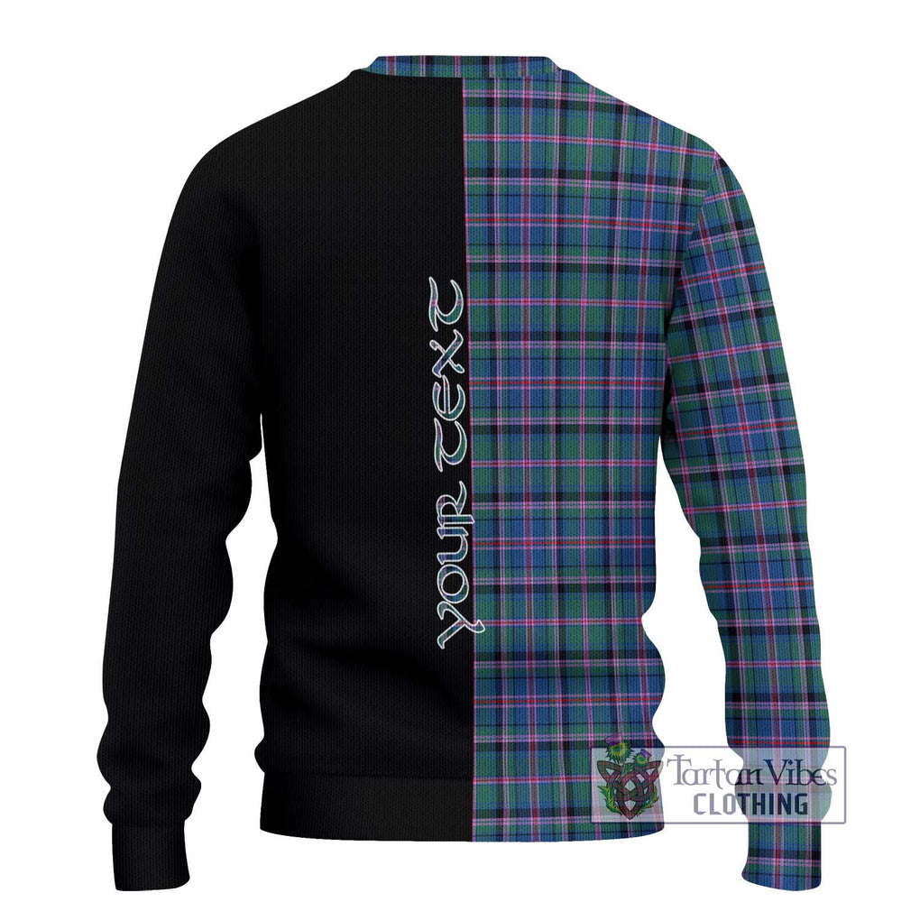 Cooper Tartan Knitted Sweater with Family Crest and Half Of Me Style - Tartanvibesclothing Shop
