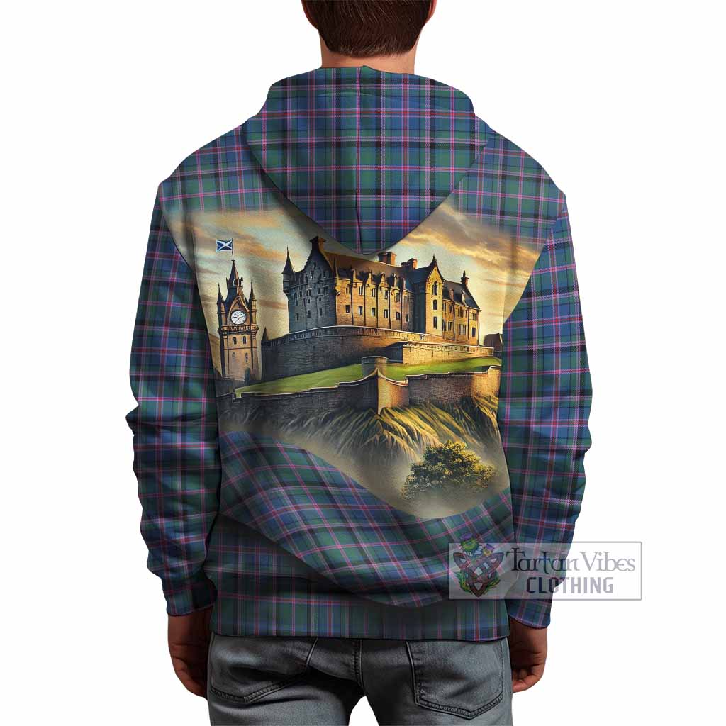 Tartan Vibes Clothing Cooper Tartan Family Crest Hoodie with Scottish Ancient Castle Style