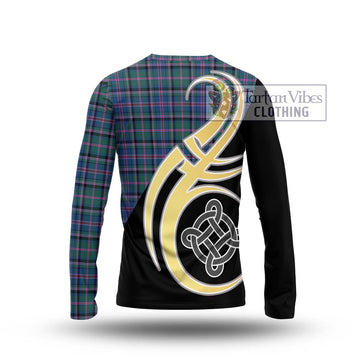 Cooper Tartan Long Sleeve T-Shirt with Family Crest and Celtic Symbol Style - Tartan Vibes Clothing