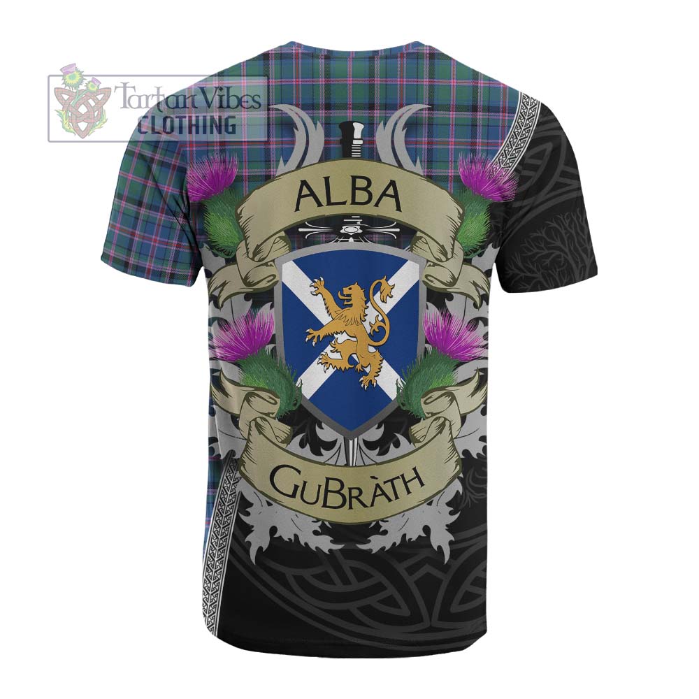 Tartan Vibes Clothing Cooper Tartan Family Crest Cotton T-shirt Lion Rampant Royal Thistle Shield Celtic Inspired