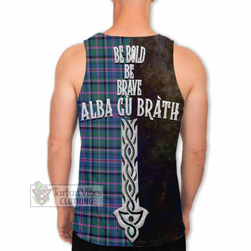 Cooper Tartan Family Crest Men's Tank Top Alba Gu Brath Be Brave Lion Ancient Style