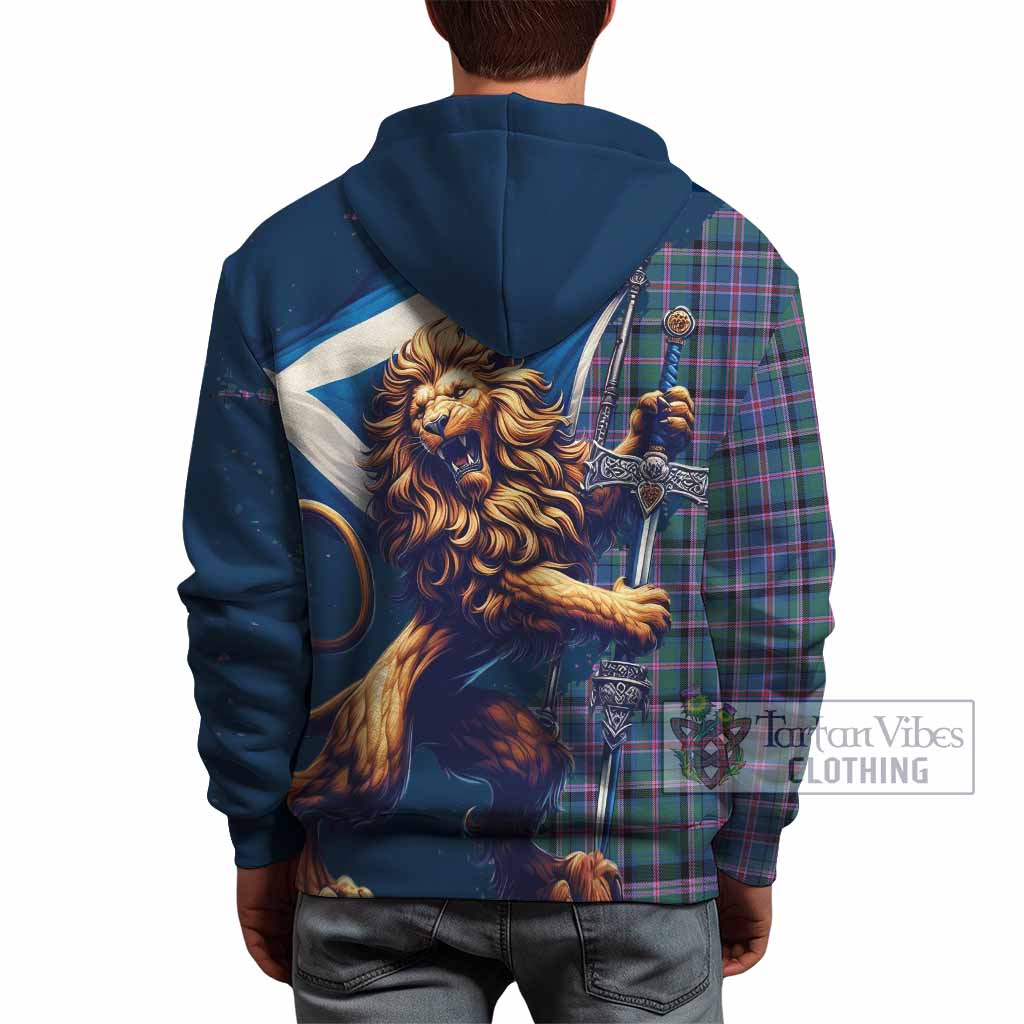 Coull Tartan Family Crest Hoodie with Scottish Majestic Lion - Tartan Vibes Clothing