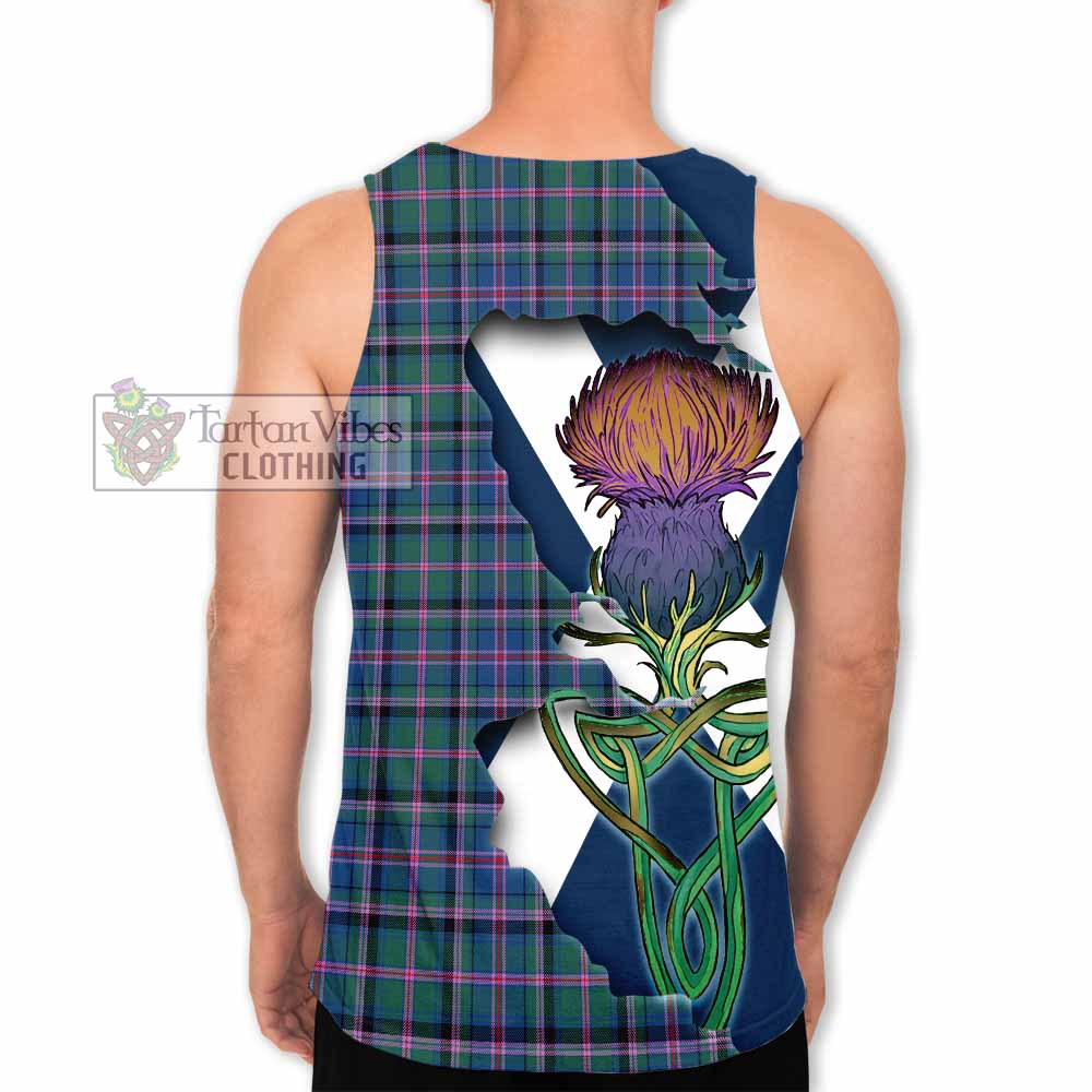Tartan Vibes Clothing Cooper Tartan Family Crest Men's Tank Top Scottish Thistle Celtic Inspired