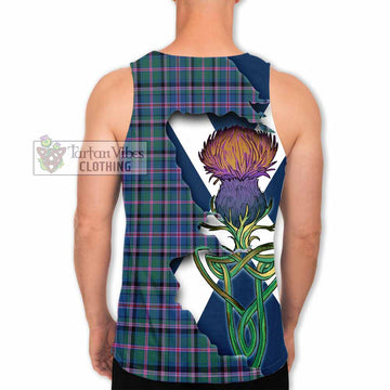 Tartan Vibes Clothing Cooper Tartan Family Crest Men's Tank Top Scottish Thistle Celtic Inspired
