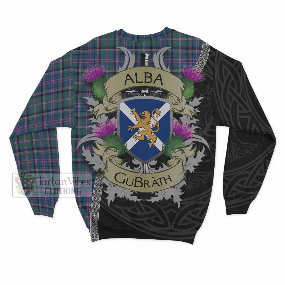 Tartan Vibes Clothing Cooper Tartan Family Crest Sweatshirt Lion Rampant Royal Thistle Shield Celtic Inspired