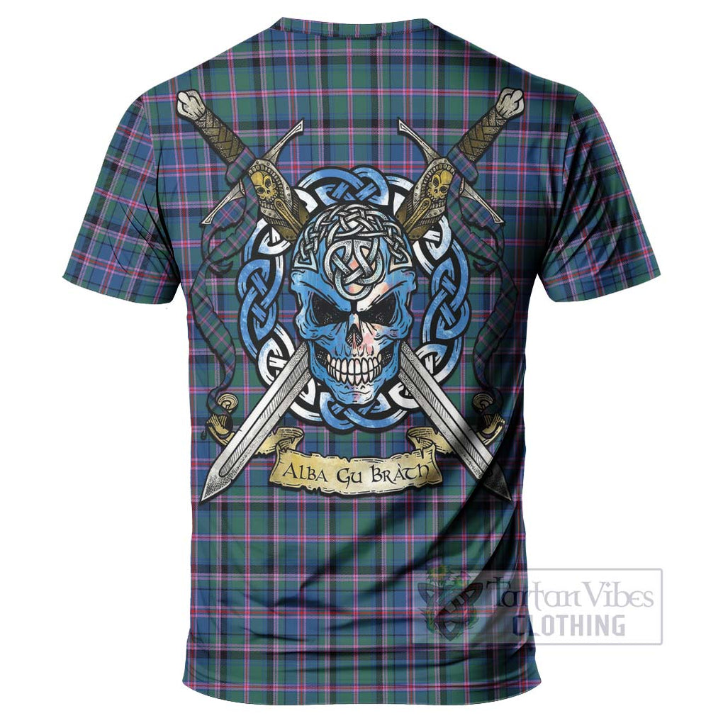 Tartan Vibes Clothing Cooper Tartan T-Shirt with Family Crest Celtic Skull Style